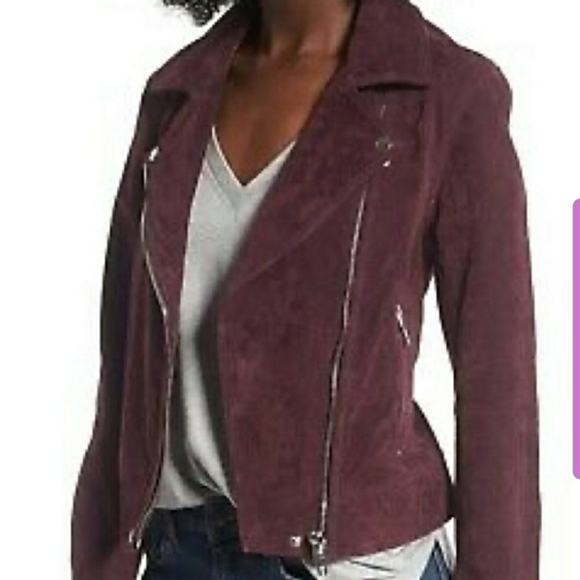 BLANKNYC morning suede moto jacket pre-owned some wear on collar